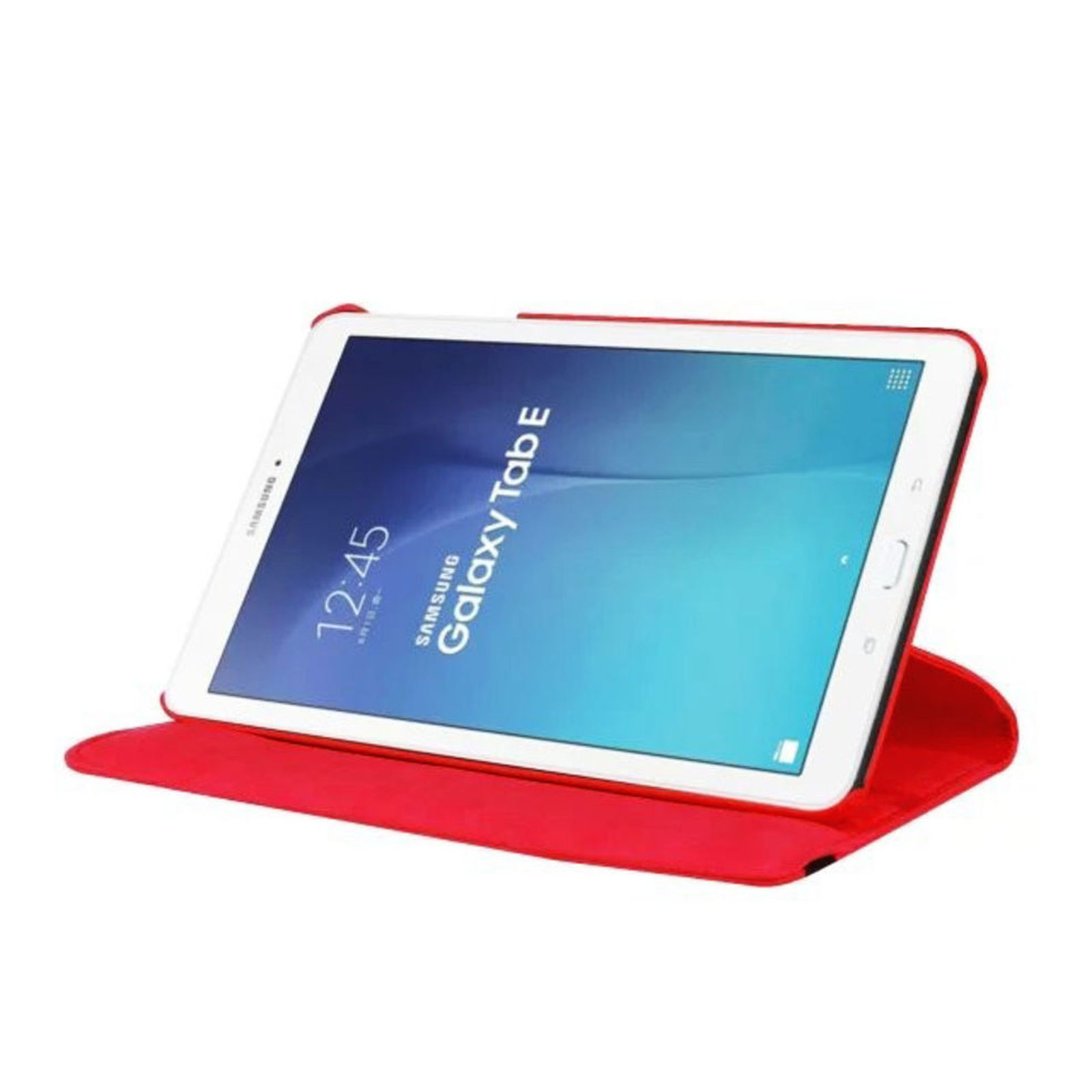 LOBWERK Hülle Schutzhülle 9.6 Tab Bookcover Samsung T561 Galaxy Zoll E Kunstleder, für Rot SM-T560