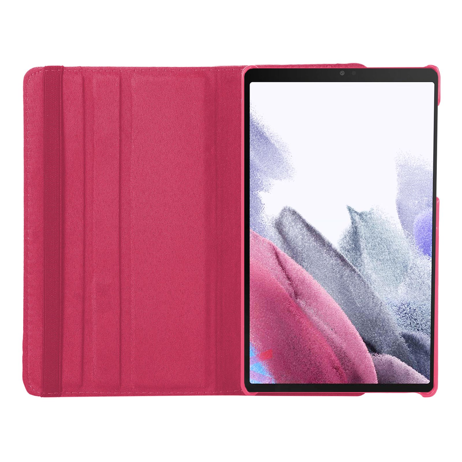 SM-T220 Kunstleder, Tab LOBWERK Lite Pink Set (Schutzhülle Schutzglas) 2in1 SM-T225 + für Galaxy Bookcover 2021 A7 Zoll Case Samsung 8.7