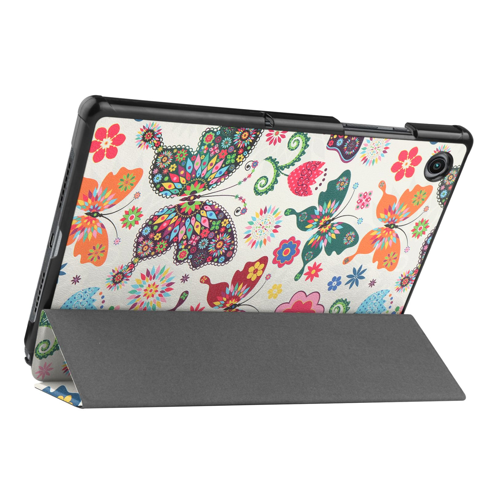 X205 Galaxy Tab Kunstleder, A8 LOBWERK Schutzhülle SM-X200 für Bookcover Samsung Hülle Mehrfarbig
