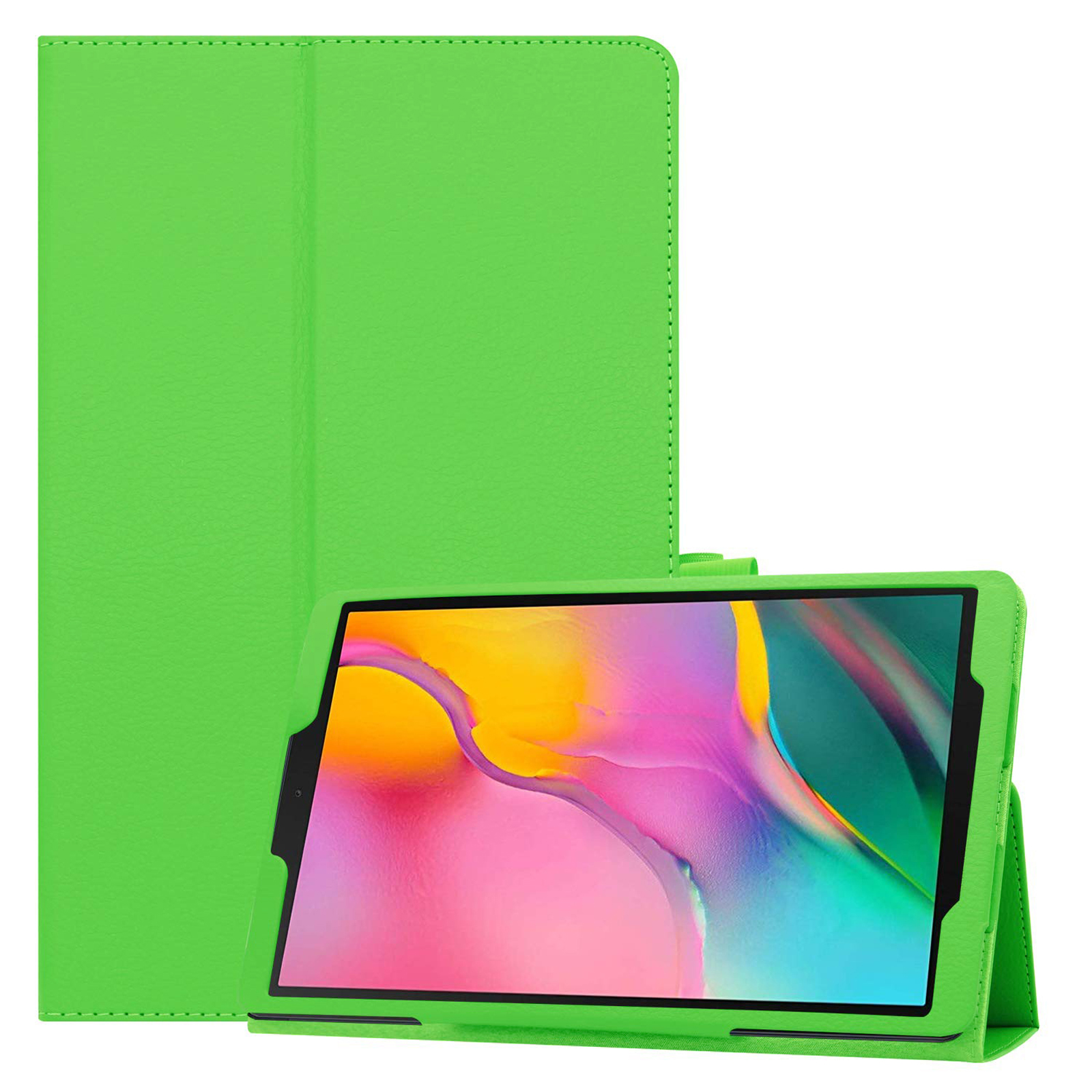 SM-T510 Samsung Bookcover Hülle Schutzhülle A Grün 10.1 Zoll Kunstleder, Galaxy für 10.1 Tab LOBWERK