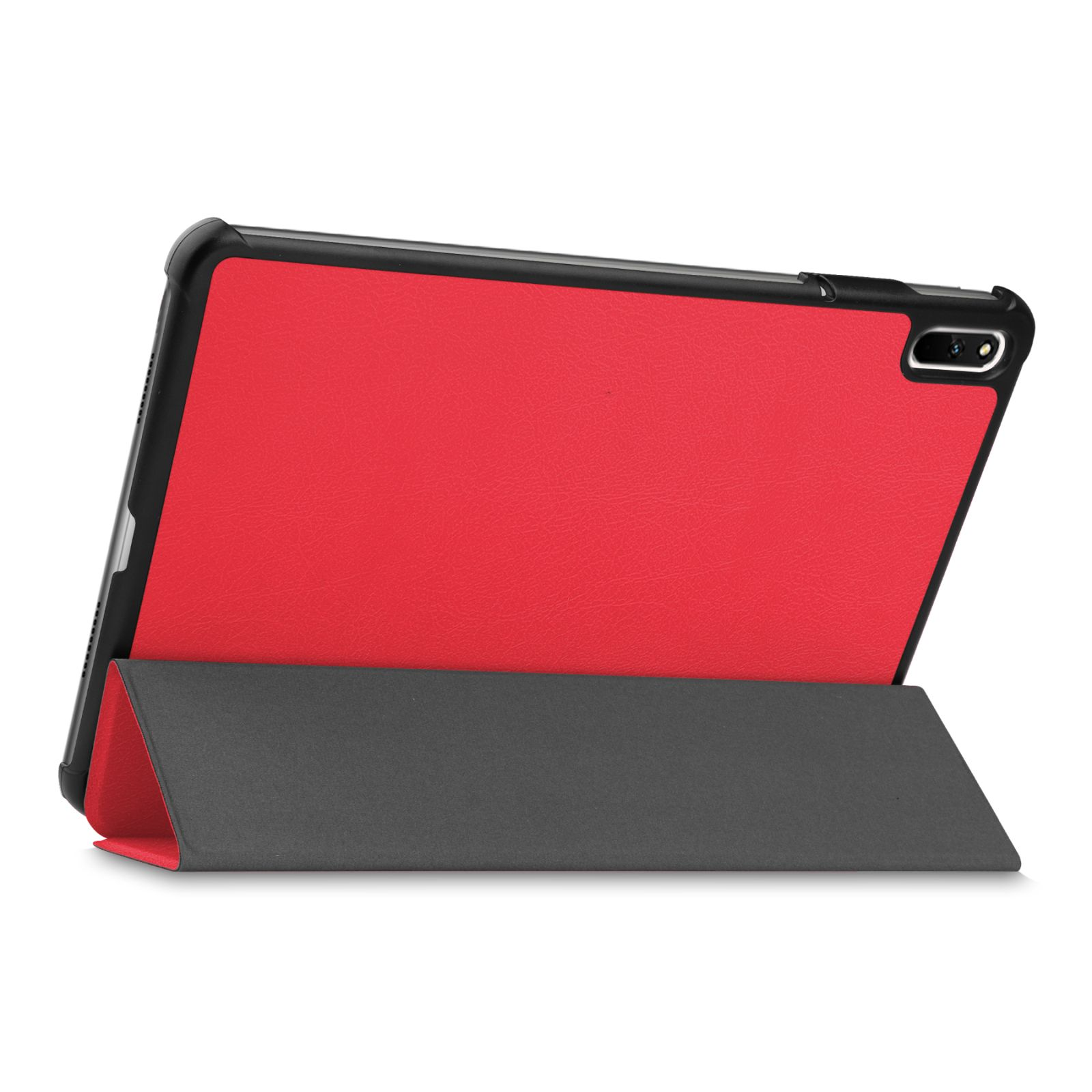 LOBWERK 2in1 für Set 2021 Case Schutzglas) (Schutzhülle Kunstleder, 11 Bookcover Rot 11 Zoll + Huawei MatePad