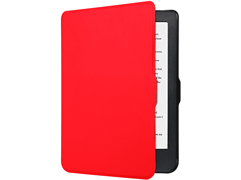 LOBWERK Hülle Schutzhülle Bookcover für Kobo Clara 2018 6 Zoll Kunstleder, Rot