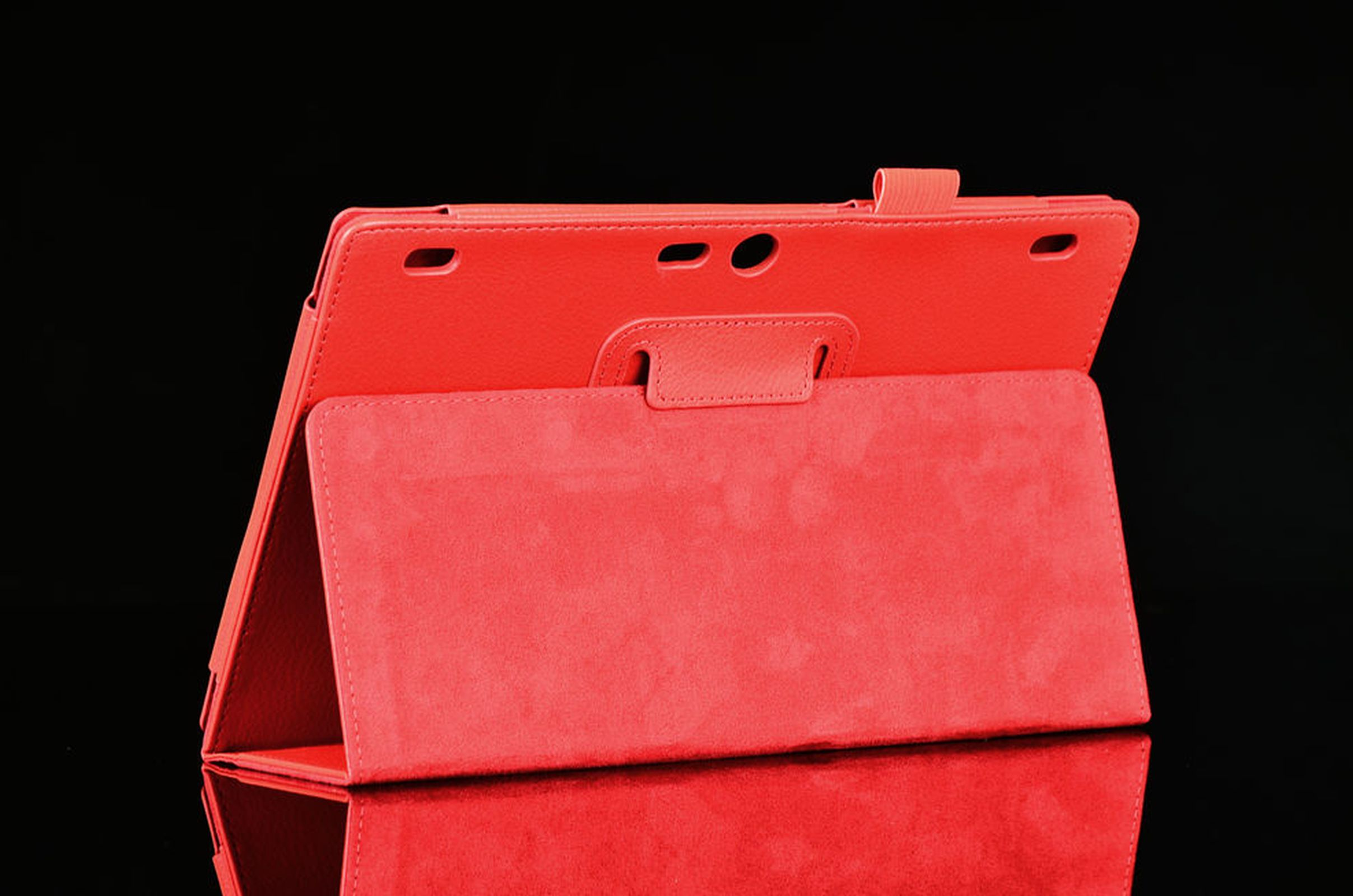LOBWERK Hülle Schutzhülle Bookcover für Rot Zoll A10-70F A10-70L 10.1 Kunstleder, 2 Lenovo Tab