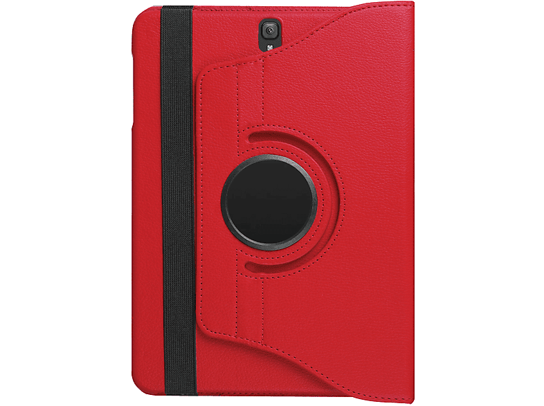 LOBWERK Hülle Schutzhülle Bookcover für T820 Samsung Kunstleder, Rot S3 T825 / Tab 9.7 Zoll