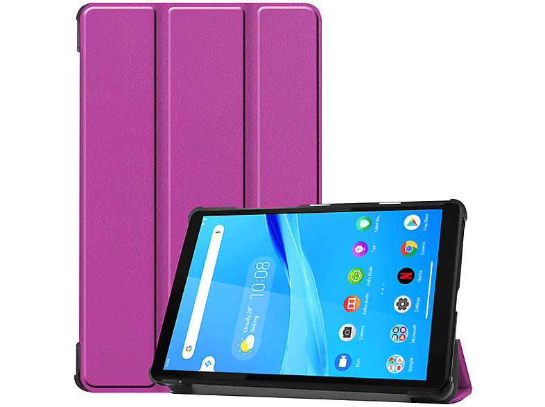 LOBWERK Schutzhülle M8 Tab Bookcover für TB-8505F/TB-8506F/TB-8705F Kunstleder, Zoll Lila Hülle 8.0 Lenovo