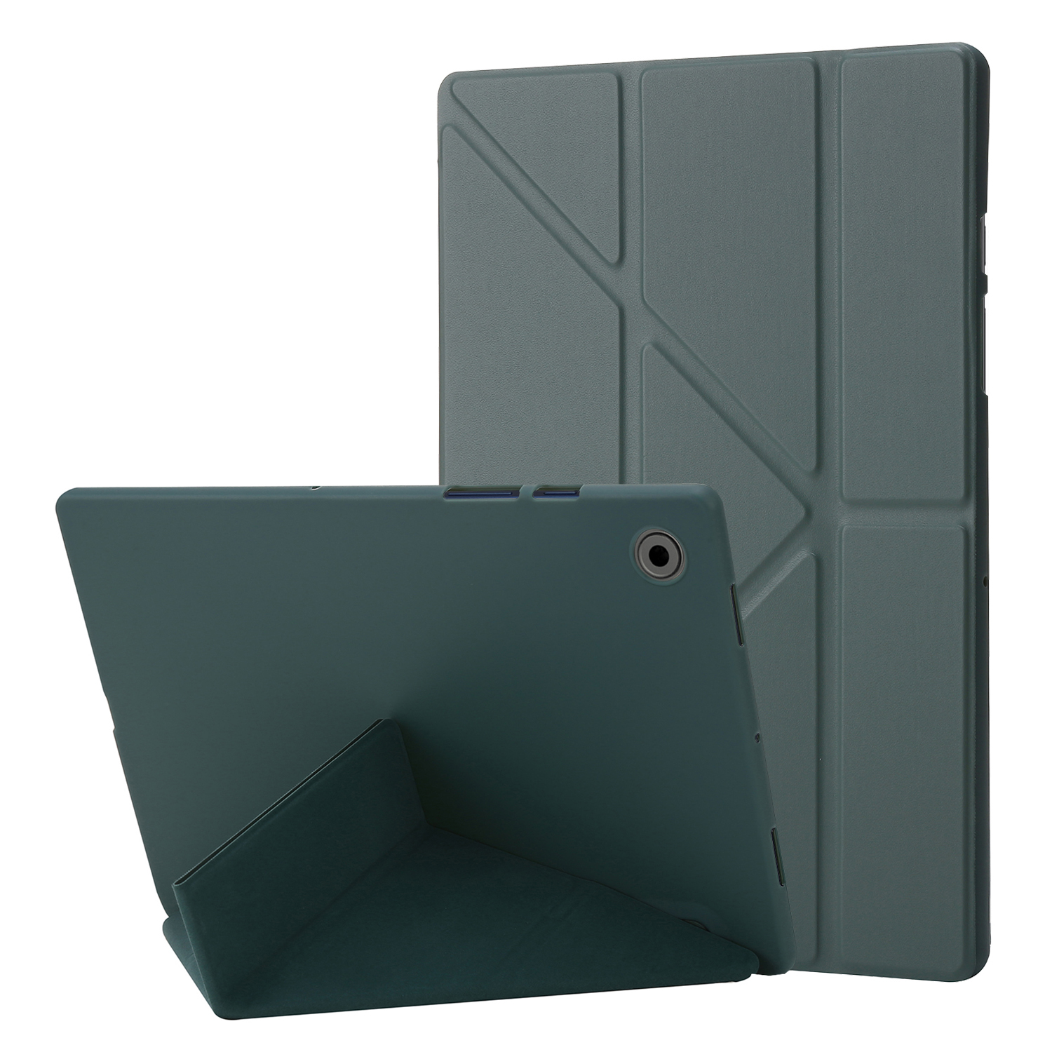 LOBWERK Hülle Schutzhülle Bookcover Grün Kunststoff, SM-X200 Tab X205 Galaxy Samsung A8 für