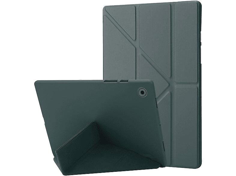 LOBWERK Hülle Schutzhülle Bookcover für Samsung Galaxy Tab A8 SM-X200 X205 Kunststoff, Grün