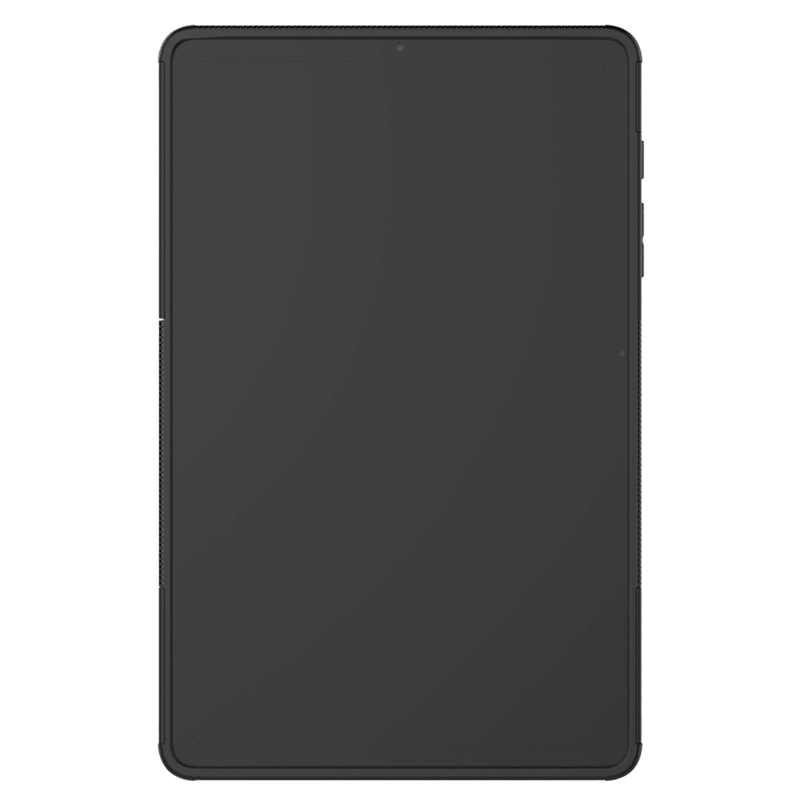 Tablet in einer schwarzen Hülle. Die Hülle ist geschlossen.