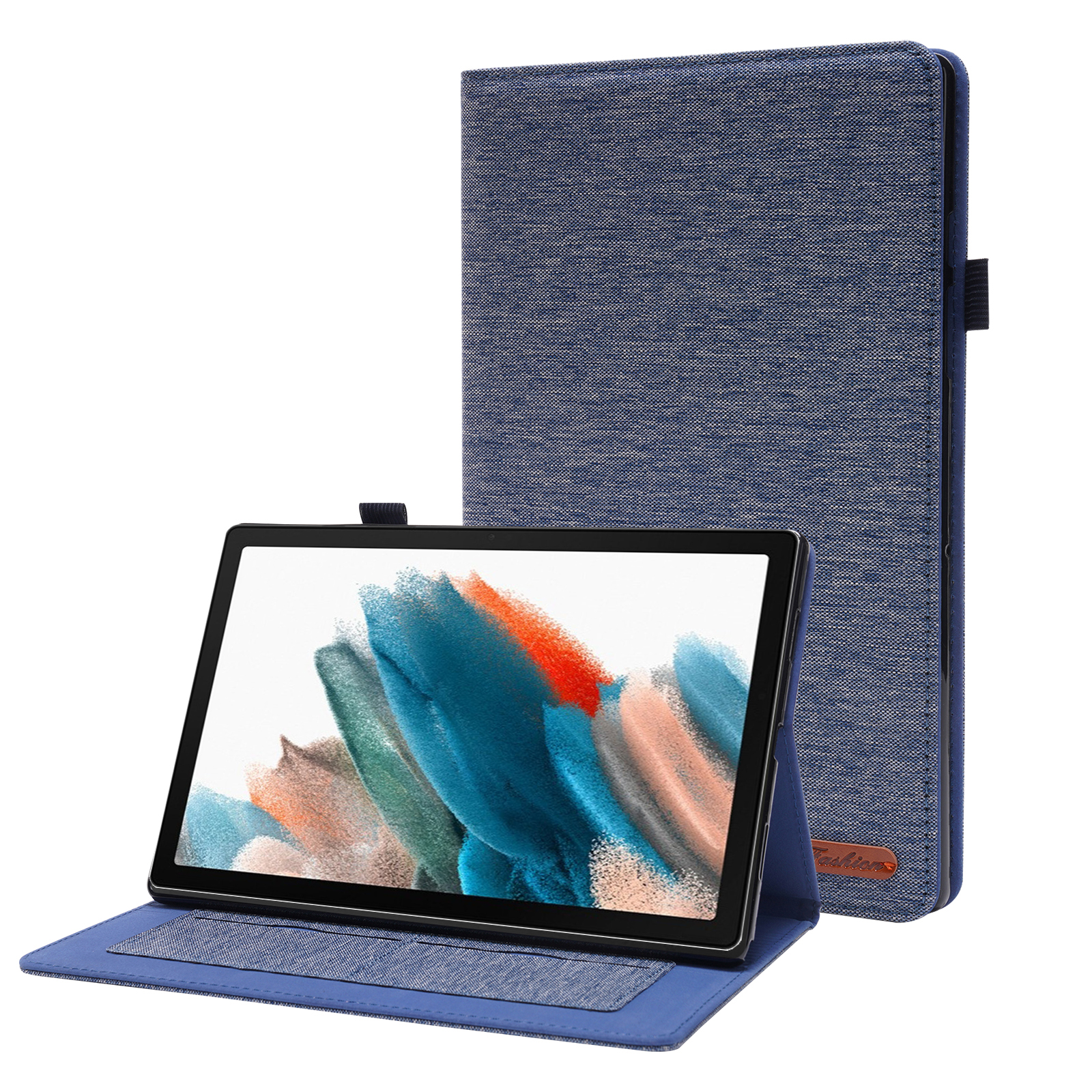 LOBWERK Hülle Bookcover Tab Kunststoff, Blau X205 A8 für Schutzhülle Samsung SM-X200 Galaxy