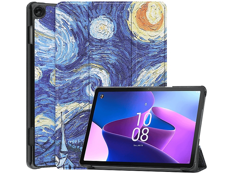 LOBWERK Hülle Schutzhülle Lenovo 10.1 2022 Gen 3rd für M10 Kunstleder, Zoll Mehrfarbig Bookcover