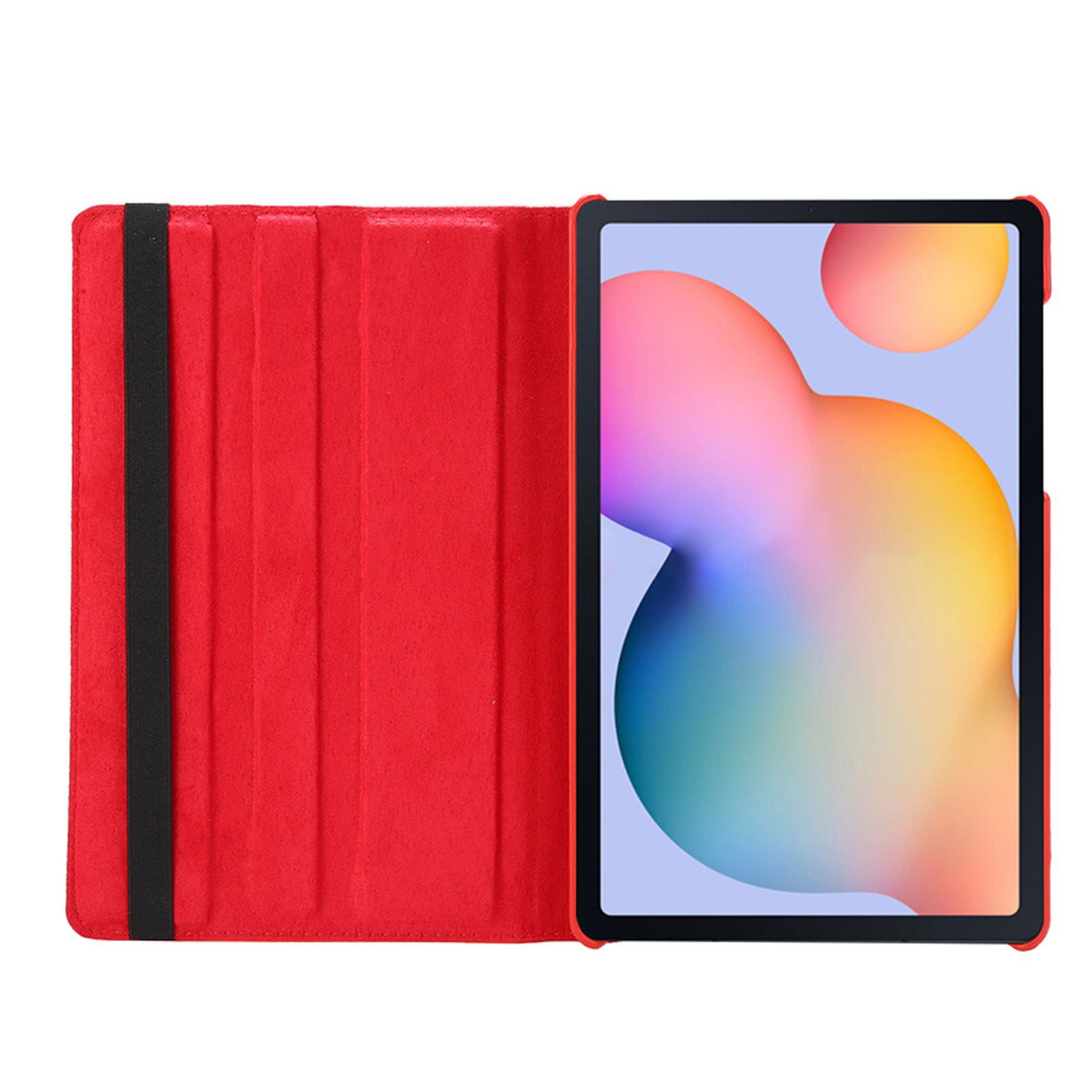 LOBWERK Hülle Schutzhülle Bookcover für Tab Samsung 10.4 Rot Galaxy Zoll SM-P610 SM-P615 Lite S6 Kunstleder