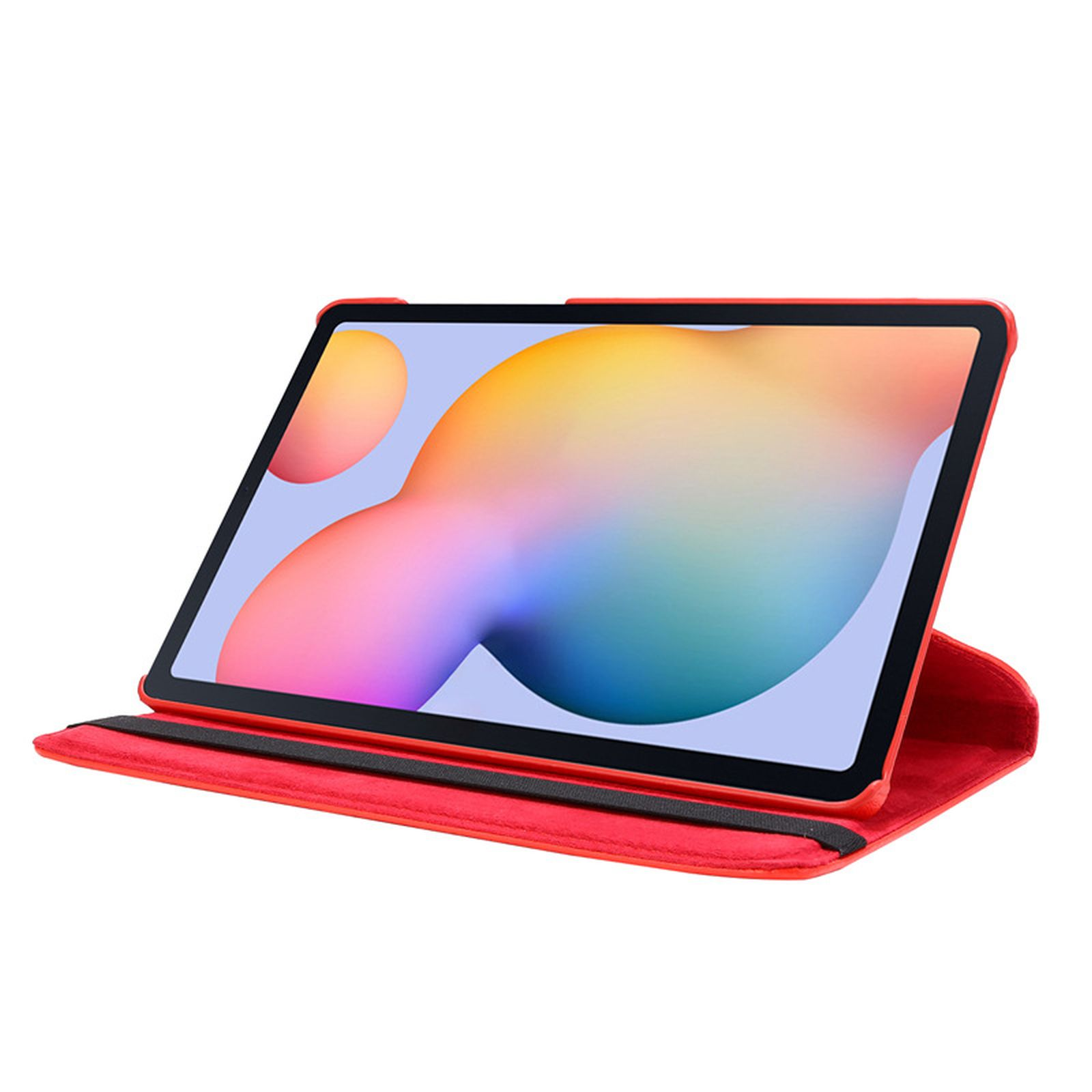 LOBWERK Hülle Schutzhülle Bookcover für Kunstleder, Galaxy SM-P610 Rot Tab S6 Lite Samsung Zoll SM-P615 10.4