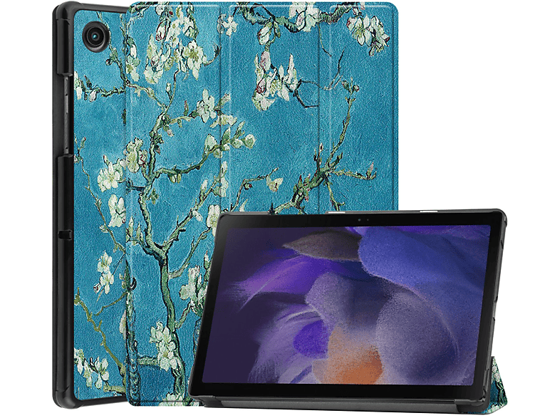 LOBWERK Hülle Schutzhülle Bookcover für Samsung Galaxy Tab A8 SM-X200 X205 Kunstleder, Mehrfarbig