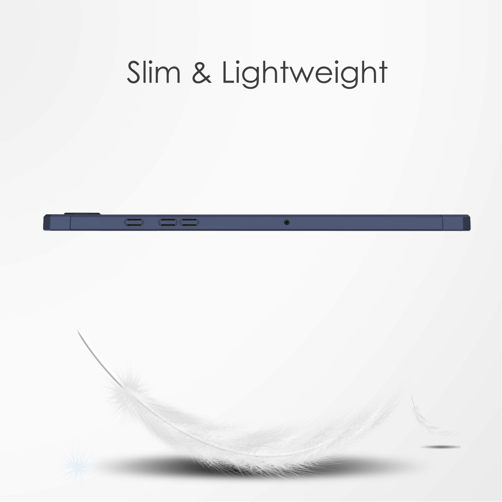 LOBWERK Hülle Schutzhülle Bookcover A8 Blau X205 SM-X200 Samsung Galaxy Tab Kunststoff, für