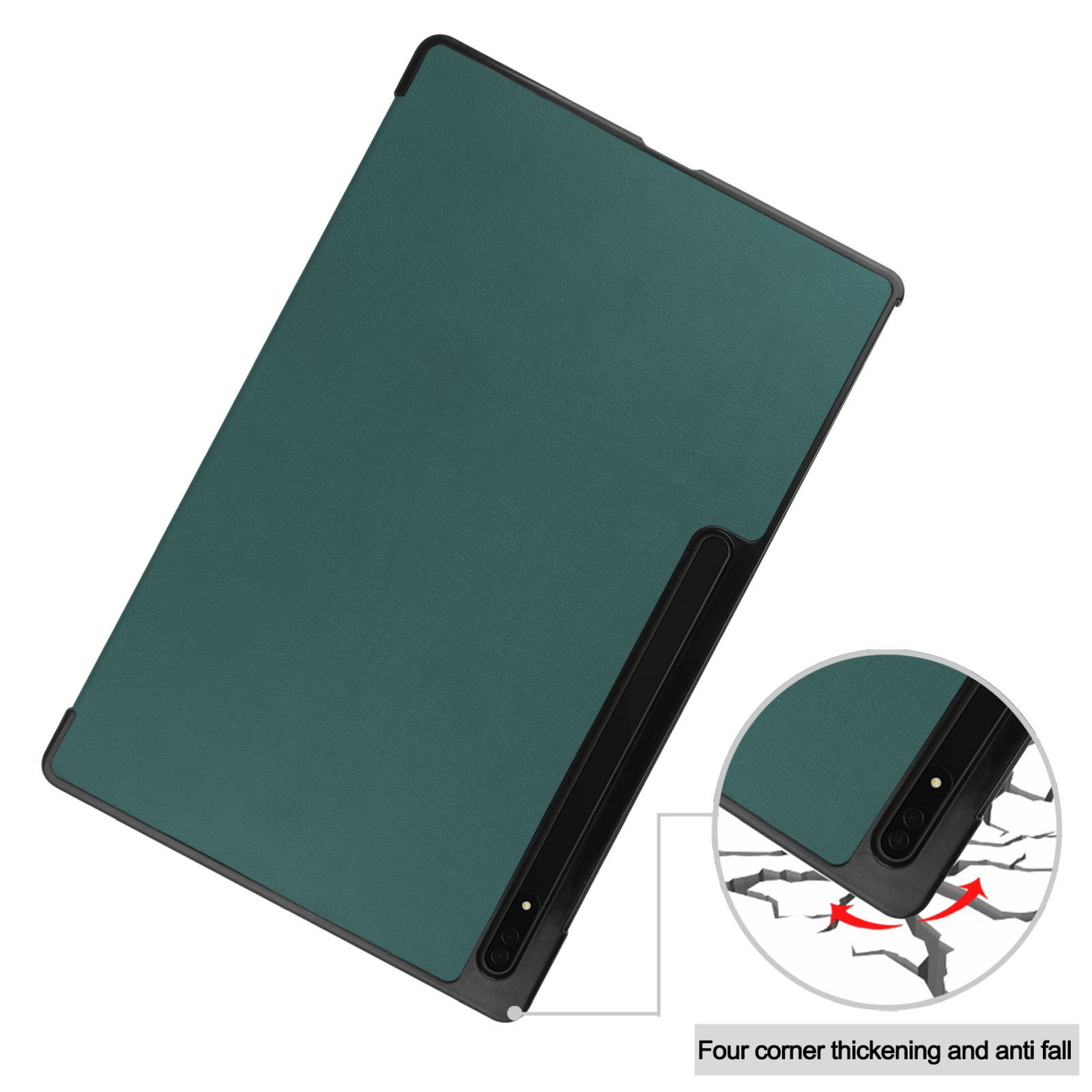 Zoll Hülle Schutzhülle für SM-906 Ultra Tab 14.6 Grün Samsung SM-X900 Bookcover LOBWERK Kunstleder, S8