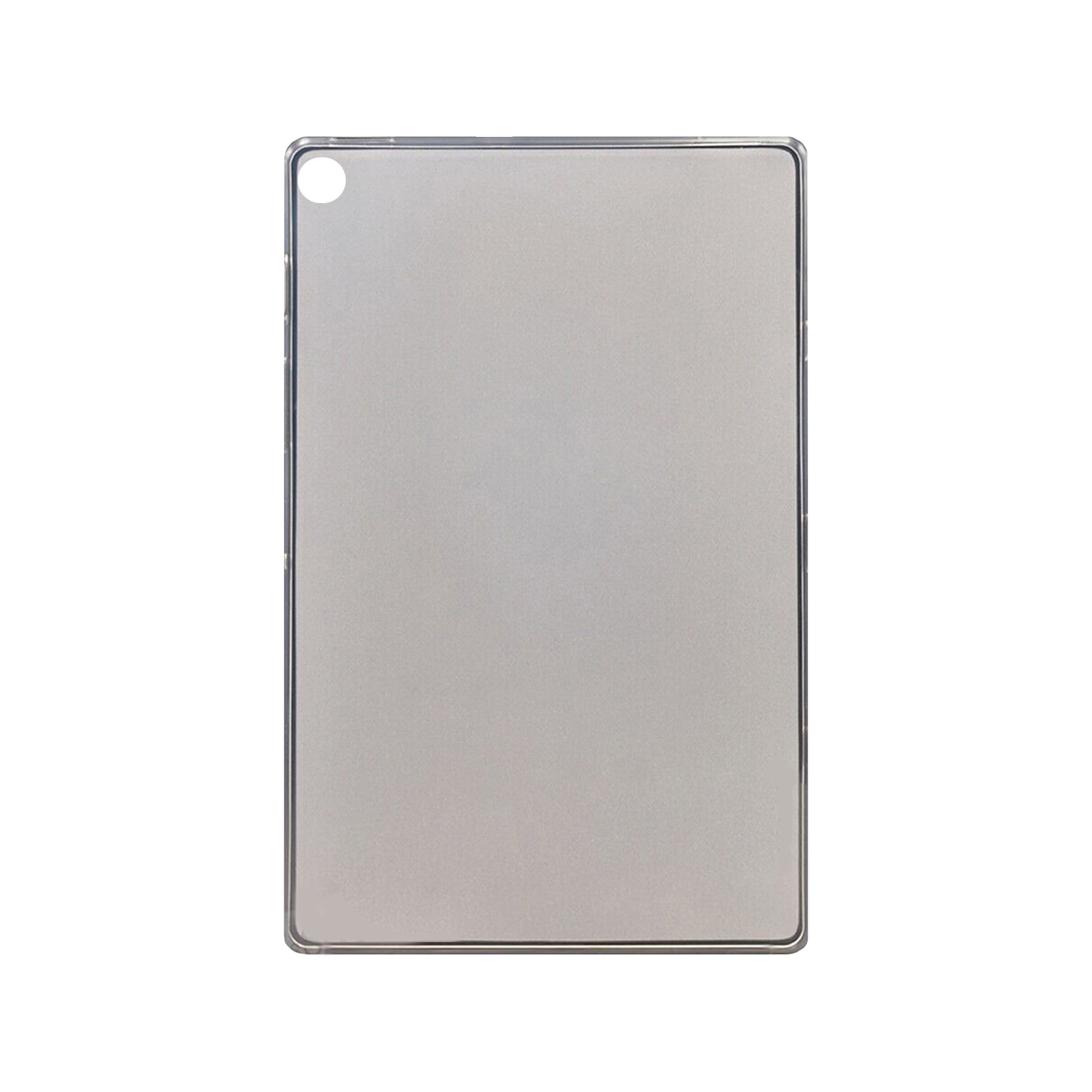 Silberne Tablet-Rückseite.