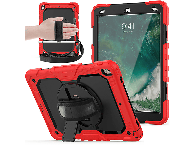 LOBWERK 4in1 Schutzhülle Apple 3 (3rd Rot 10.5 Ipad Bookcover Pro / für Case Kunststoff, Zoll Air Generation) 10.5