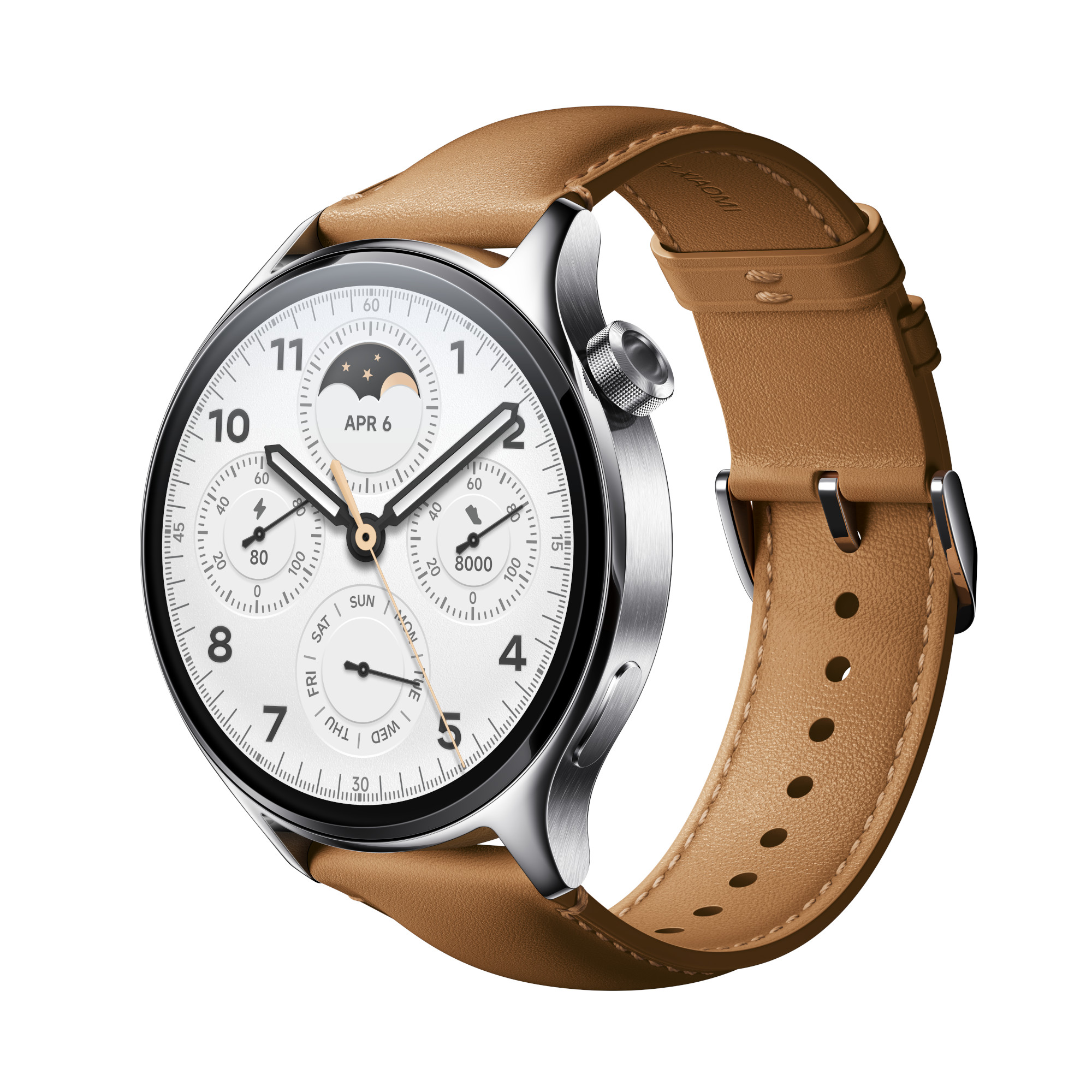 XIAOMI Watch S1 Pro GL, 205 - 135 mm, Smartwatch, Silver