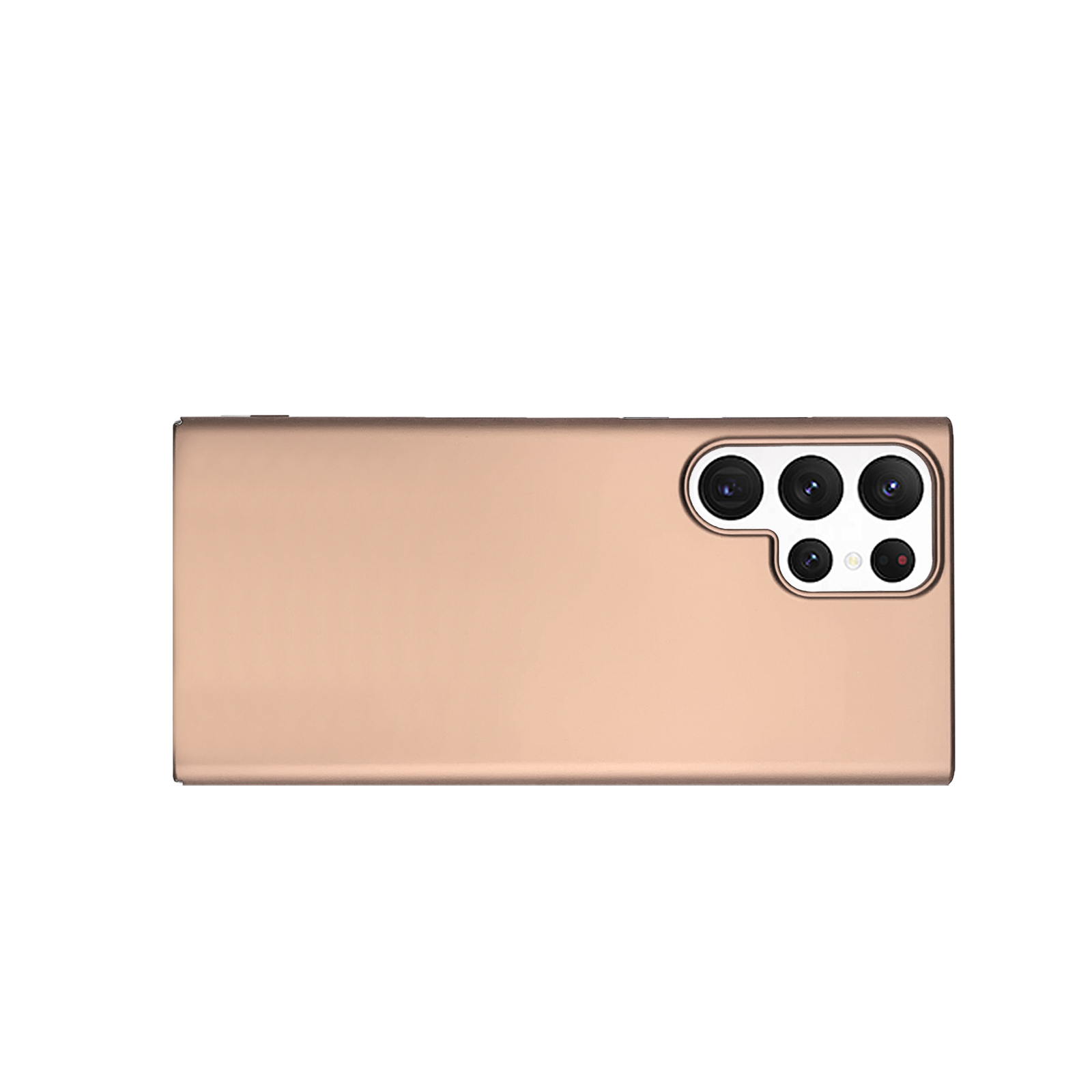 Rückseite des roségoldenen Telefons mit mehreren Kameralinsen.