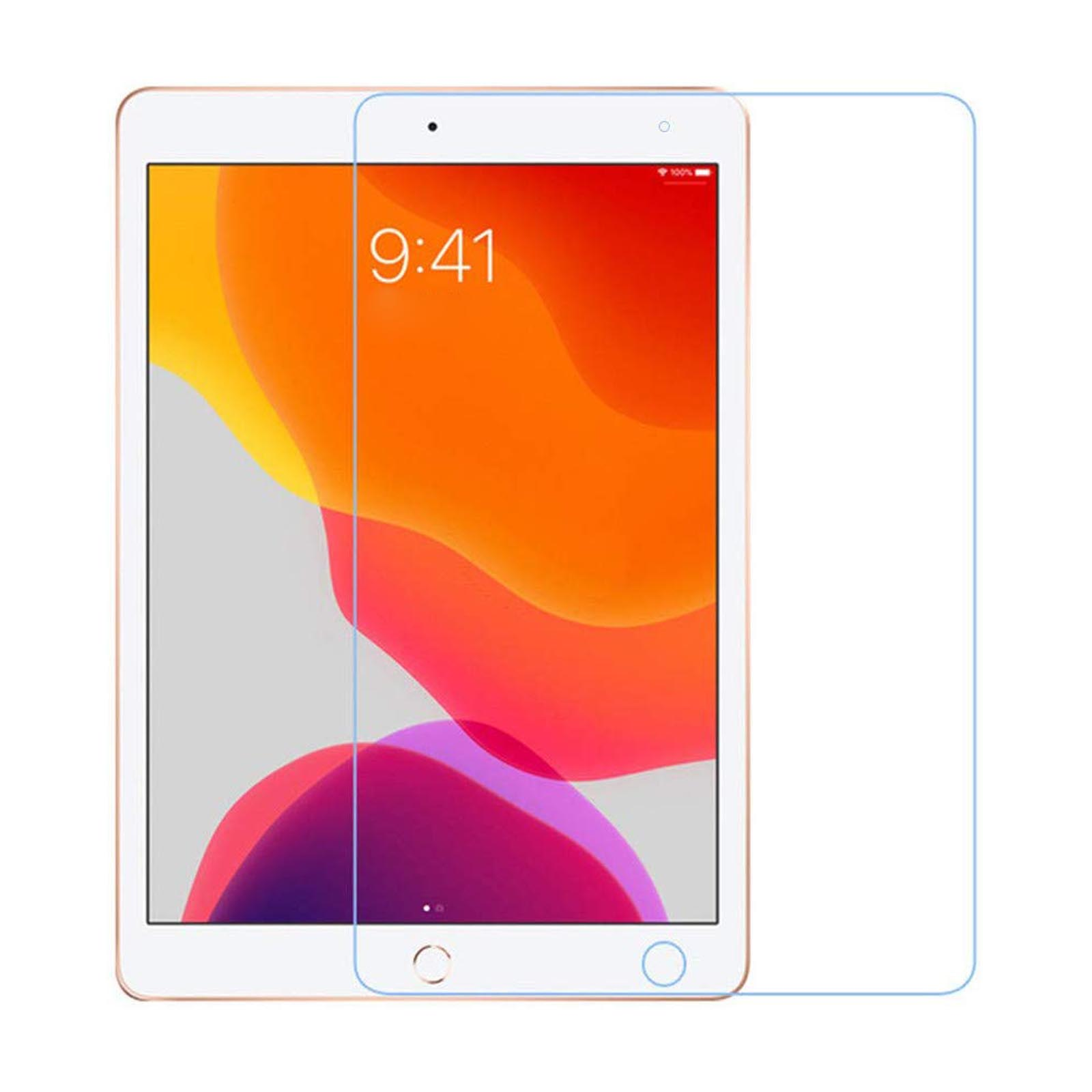 Ein iPad mit Displayschutz. Zeigt einen bunten Hintergrund. Der Displayschutz ist transparent.
