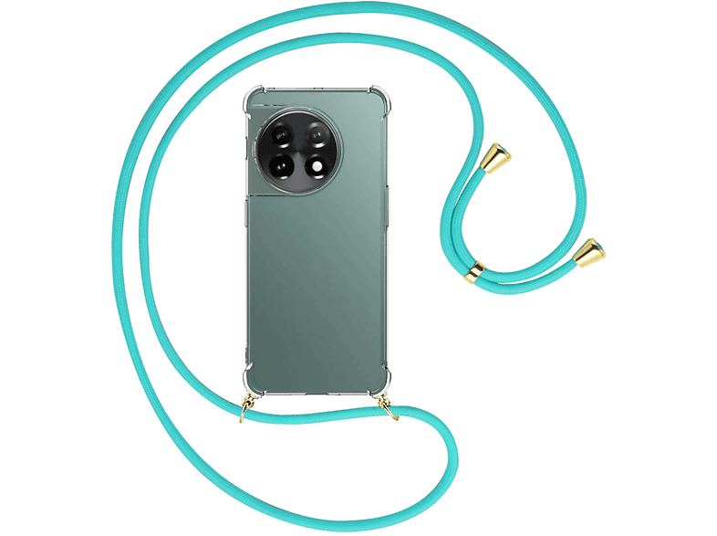 Kordel, mit Umhänge-Hülle OnePlus, 11, Backcover, / MORE Türkis ENERGY MTB gold