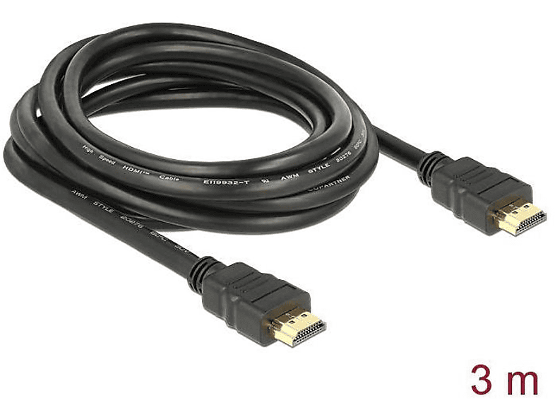 DELOCK DELOCK Kabel Display Audio, Optionen Video, & 1.3b TV & & St-St A/A 3m HDMI Zubehör, mehrfarbig 