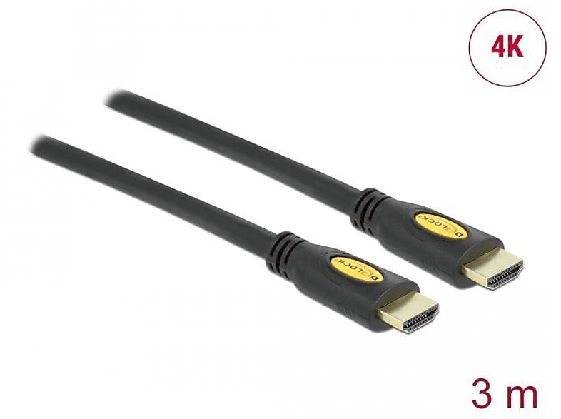 DELOCK DELOCK Kabel HDMI A/A & & 1.4 3,0m Display & St/St Video, Zubehör, & mehrfarbig Audio, Optionen TV