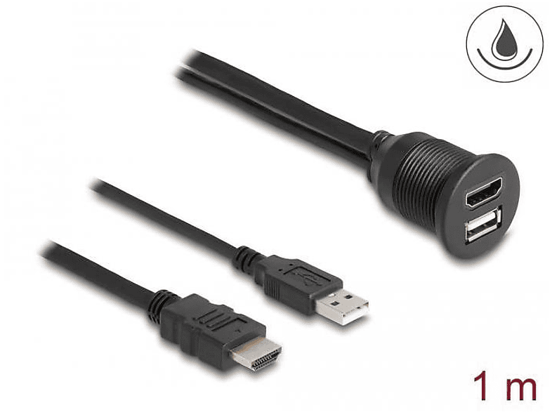 Kabel, DELOCK 87880 USB Schwarz