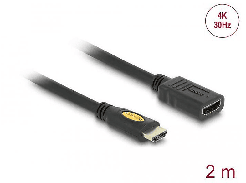 DELOCK DELOCK Verlängerungskabel HDMI A 2m Audio, Video, Display & TV & & Optionen & Zubehör, Schwarz