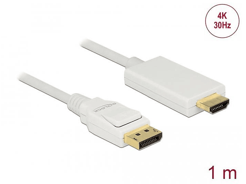 DELOCK 83817 Display Port - Kabel, Weiß