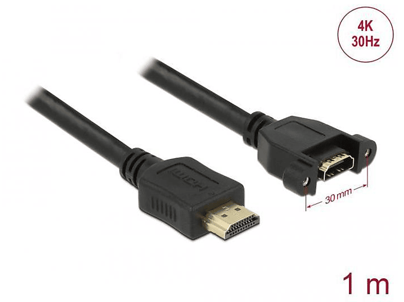 Schwarz 85102 DELOCK HDMI Kabel,