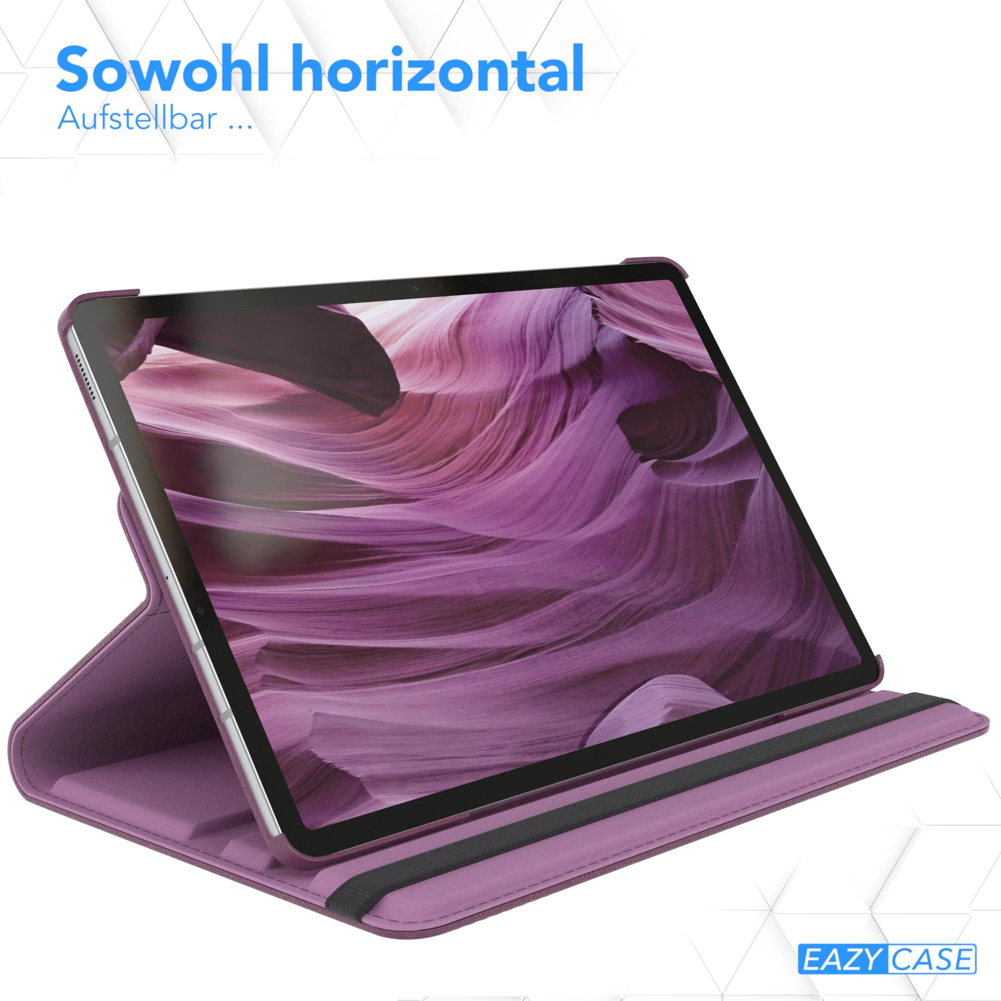 Lila Tablet in lila Hülle, geöffnet. Der Bildschirm zeigt eine Canyon-Aufnahme.