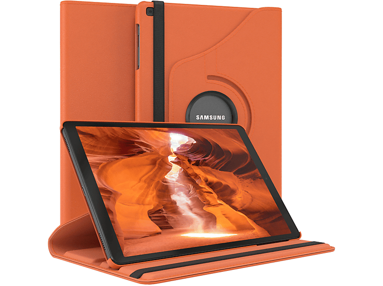 EAZY Bookcover Galaxy Rotationcase 2019 Samsung 10,1 A Orange Kunstleder, CASE für Schutzhülle Tablethülle 10.1\