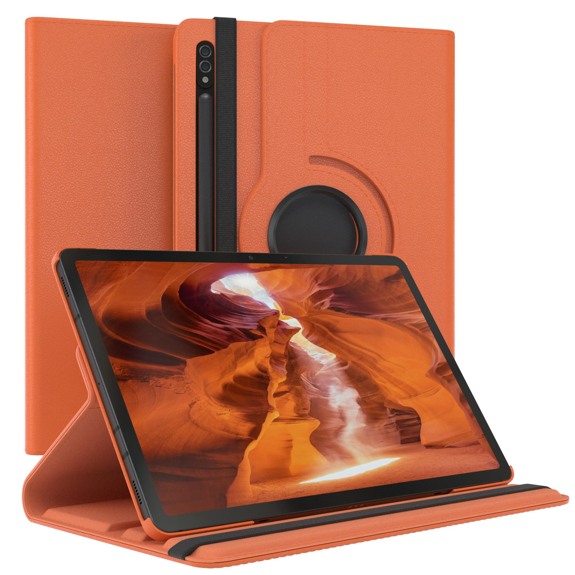 EAZY CASE Schutzhülle Rotationcase Galaxy für Tablethülle Bookcover S8 Samsung Orange 11.0\
