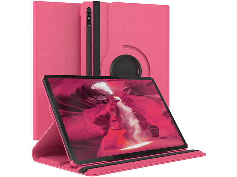 Samsung Tablethülle EAZY Kunstleder, CASE Rotationcase Tab Pink Schutzhülle Plus 12.4\