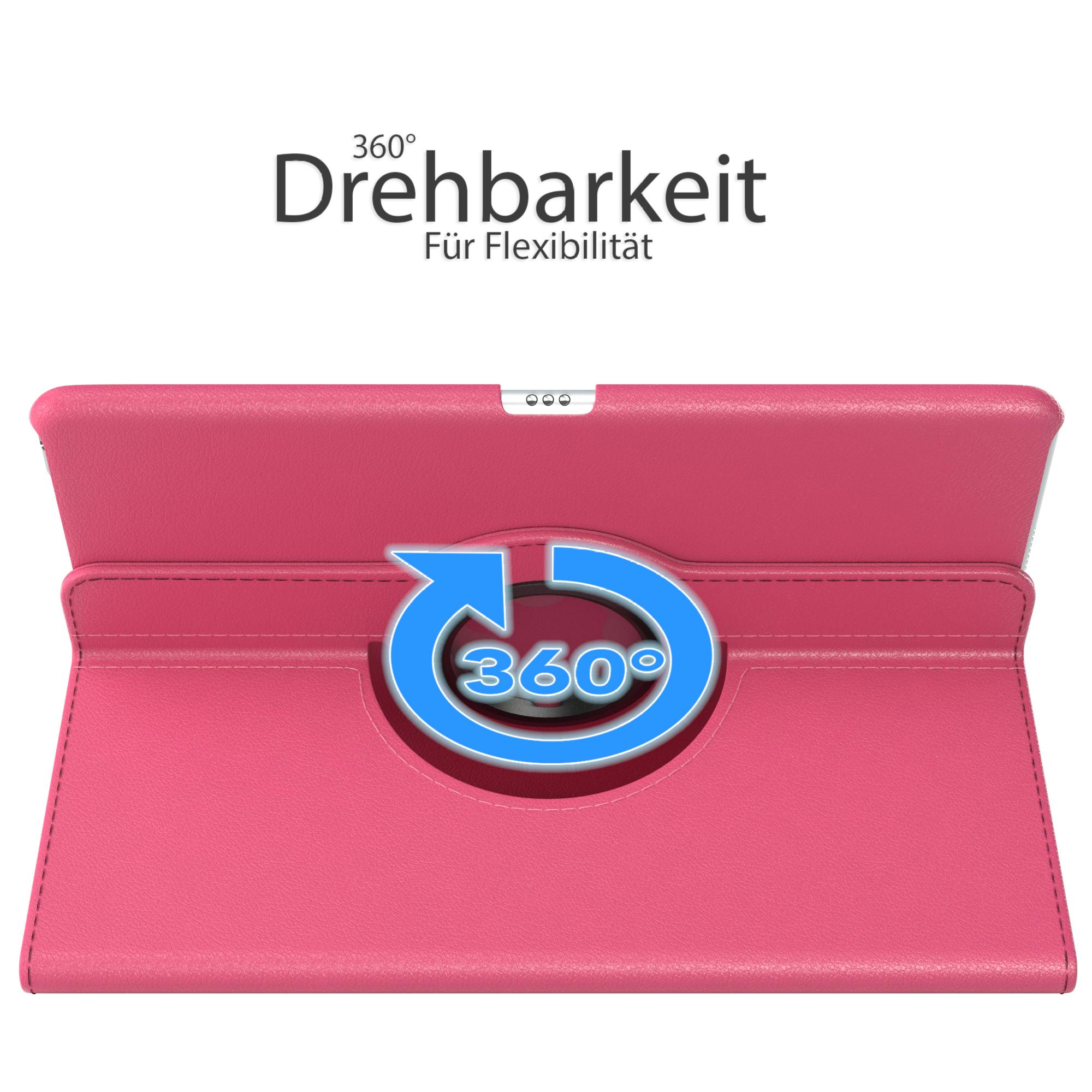 10,2 Gen.) Kunstleder, Bookcover Apple iPad 2020 2021 Rotationcase 2019 EAZY für / (9/8/7 / CASE Pink Tablethülle Schutzhülle 10.2\