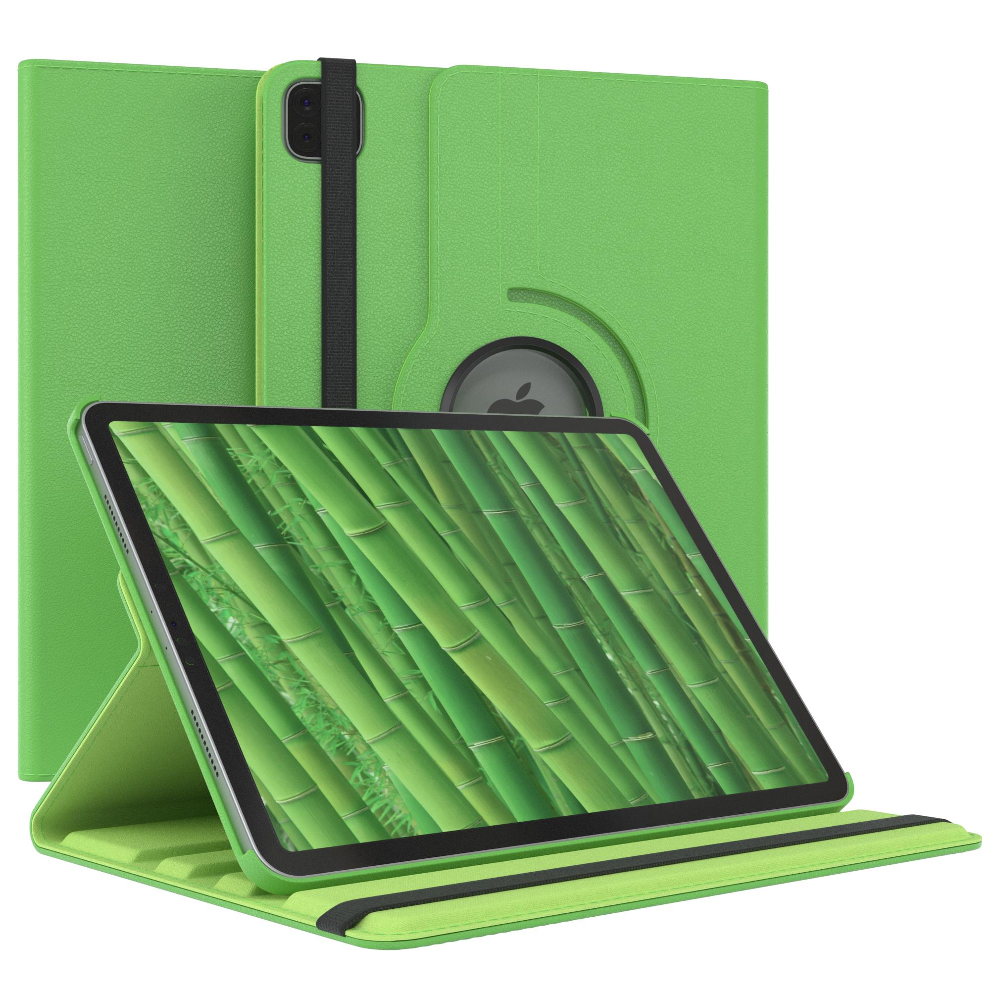 EAZY CASE Schutzhülle Rotationcase iPad Tablethülle / für Grün / Bookcover (4/3/2/1 2018 11 2021 Apple 2022 Gen.) Pro / 2020 Kunstleder, 11