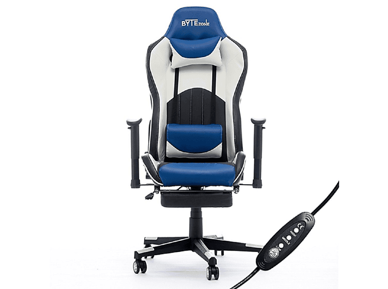 BYTEZONE Dolce Gaming Stuhl, Weiß/Blau