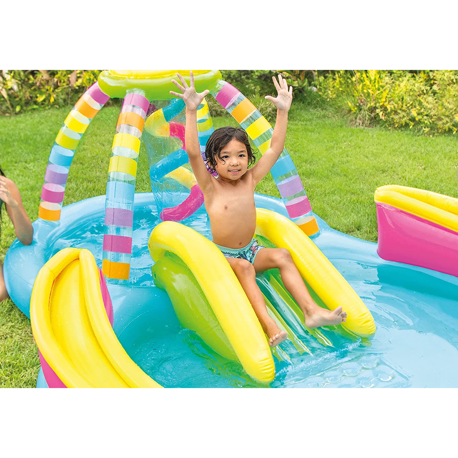 INTEX Rainbow mehrfarbig Playcenter - Funnel - 56137NP Planschbecken, (295x191x109cm)