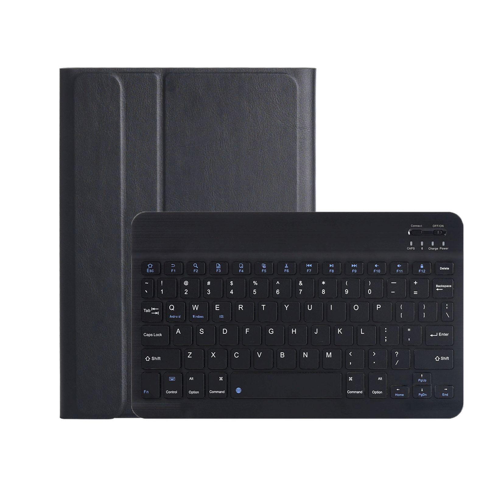 + Kunststoff, Tastatur Bookcover (Bluetooth iPad Schutzhülle Cover) iPad Apple Generation Schwarz 2019 7 2in1 10.2 für LOBWERK Set