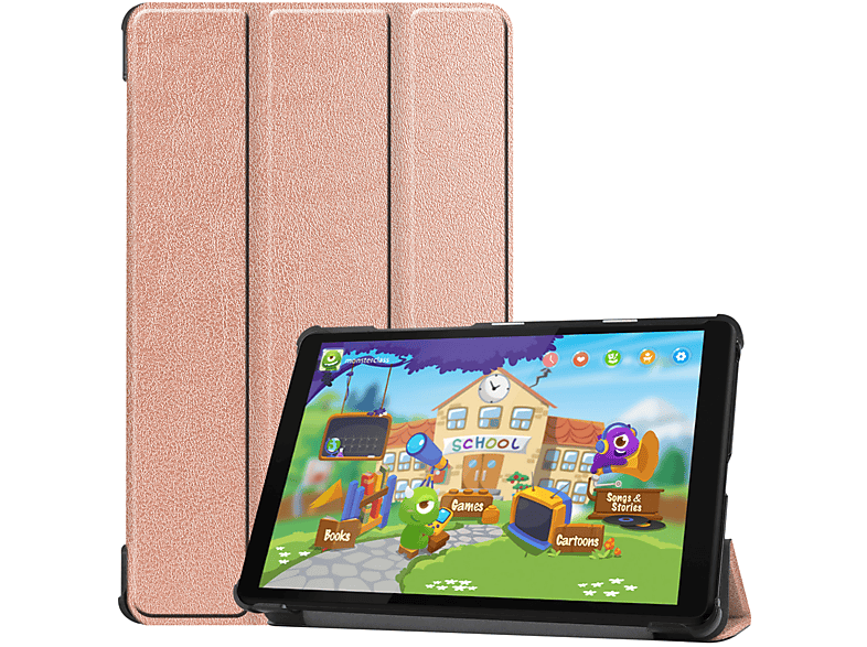 LOBWERK Hülle Schutzhülle Bookcover M8 Tab 8.0 für TB-8505F/TB-8506F/TB-8705F Zoll Lenovo Kunstleder, bronze