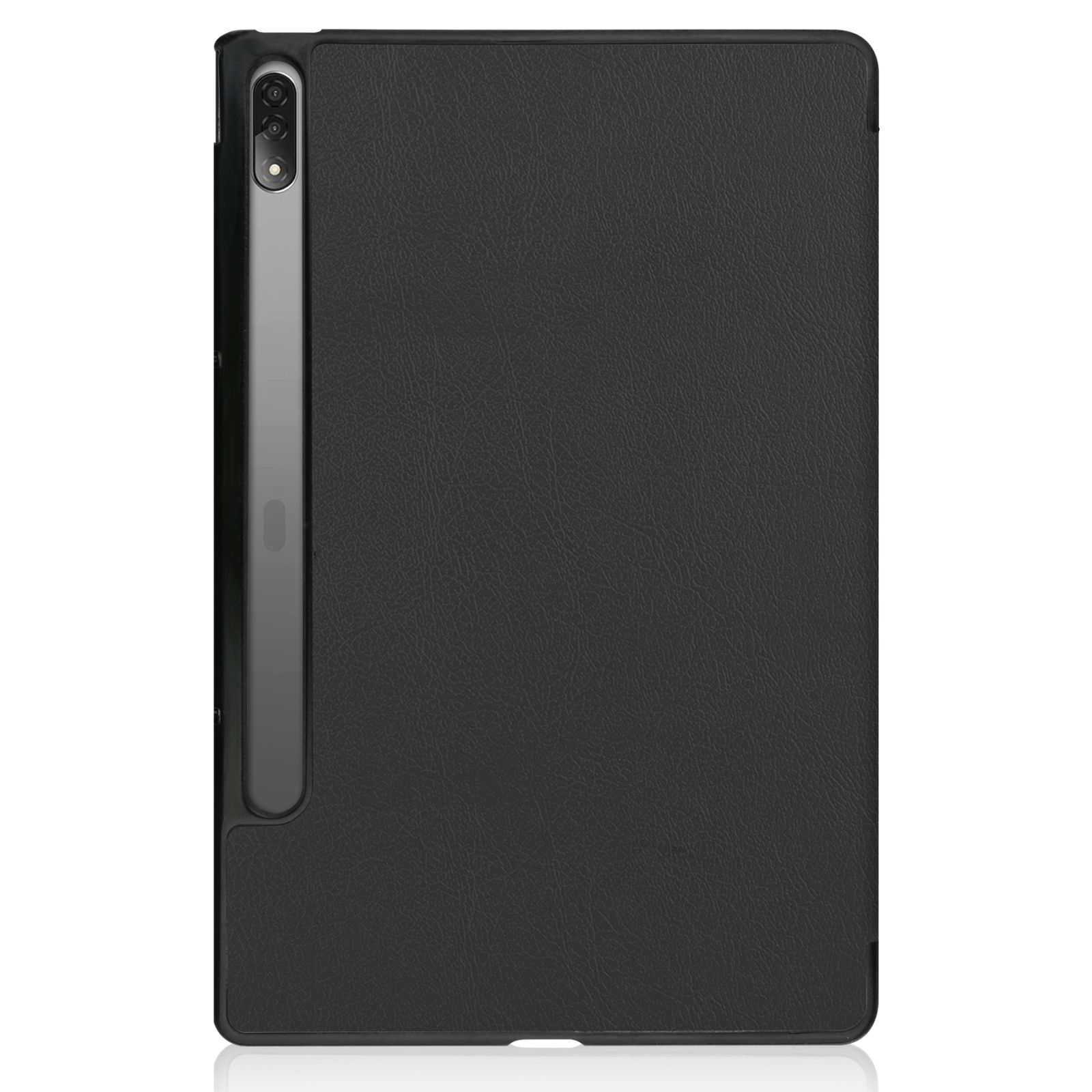 LOBWERK Hülle Schutzhülle Bookcover für Lenovo 12.6 P12 Zoll Kunstleder, Tab Schwarz Pro