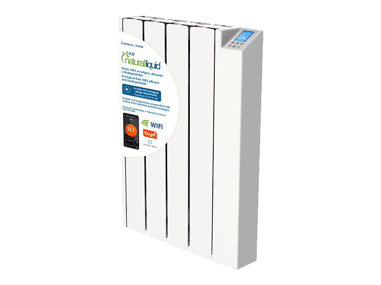 Radiateur Horizontal Bastilipo 2000 W - Châssis Métallique Blanc, Thermostat Réglable - Pour Salle De Bain, Chambre, Bureau - Puissance 1000/2000 W