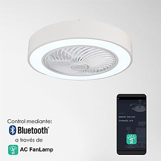 Ventilador de techo CON LUZ - BASTILIPO Bastilipo - SINTRA - Ventilador techo con mando a distancia - luxury line - Control APP, 300 W, 3 velocidades, White