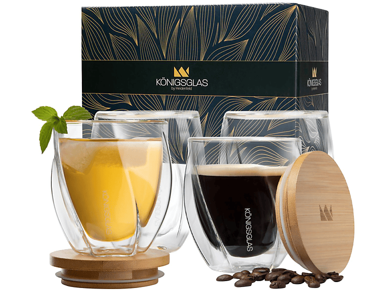 HEIDENFELD Königsglas Swing 4x 250 ml Kaffeegläser