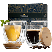 HEIDENFELD Königsglas Swing 4x 250 ml Kaffeegläser
