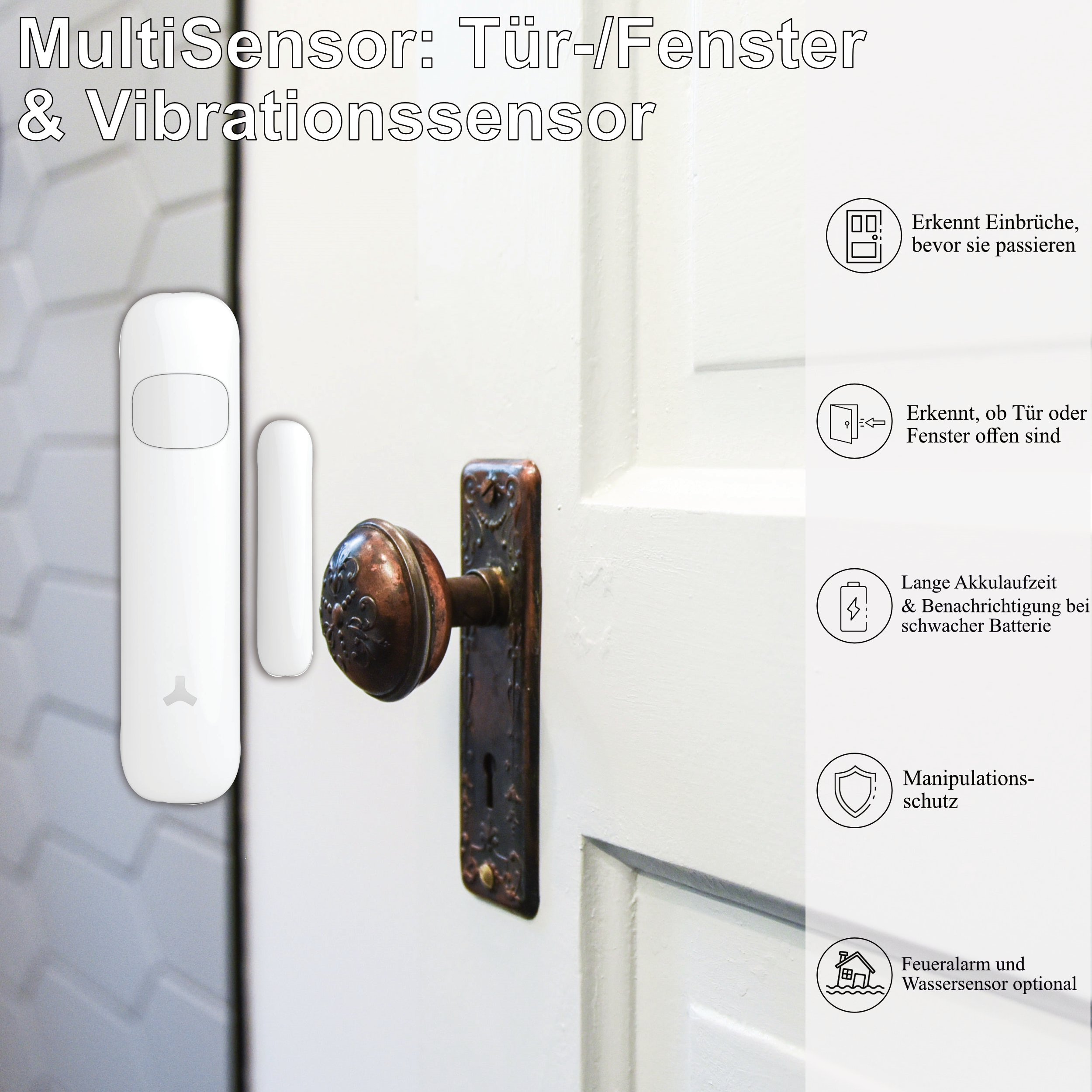MultiSensor Tür-/Fensterkontakt Smart Home Weiß INGA