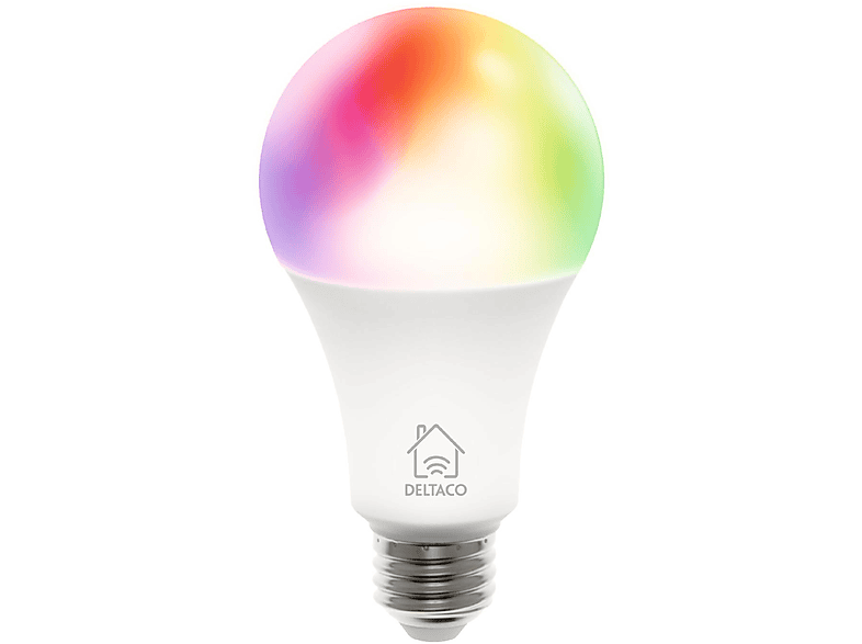 DELTACO SMART RGB warmweiß, LED RGB HOME Glühbirne smart Smarte Birne E27