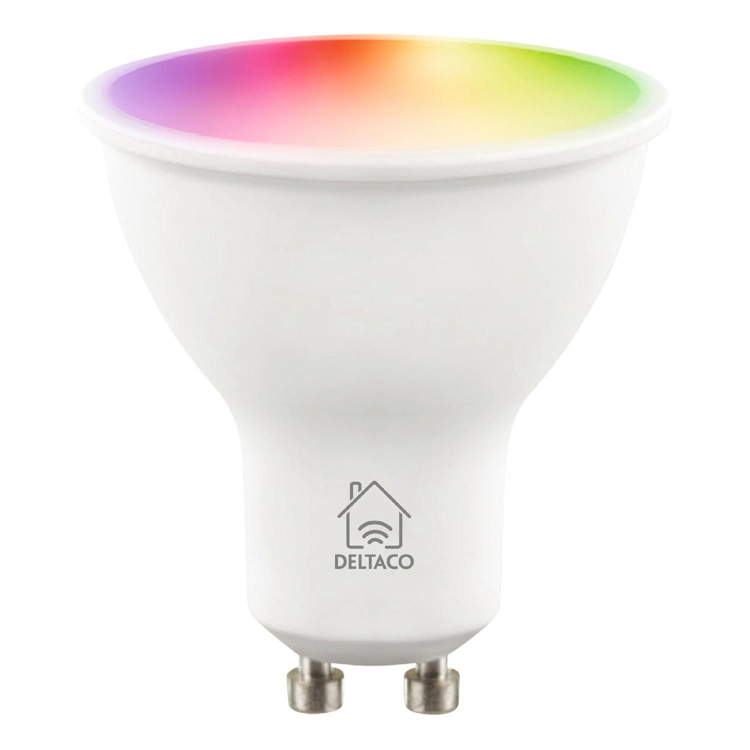 GU10 SMART smart DELTACO Smarter RGB Glühbirne Spot HOME warmweiß,