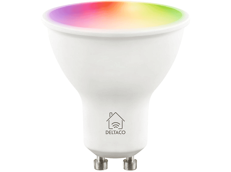 DELTACO SMART HOME Smarter GU10 Spot smart Glühbirne warmweiß, RGB